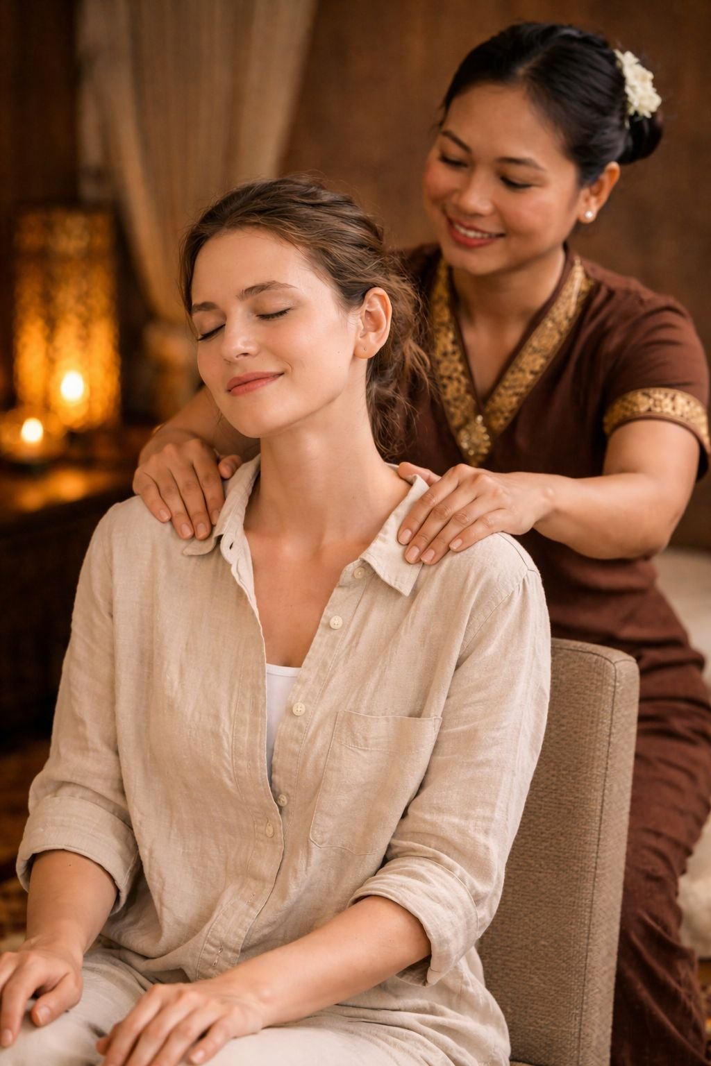 Traditional Thai massage treatment at a professional spa in Akola, Maharashtra